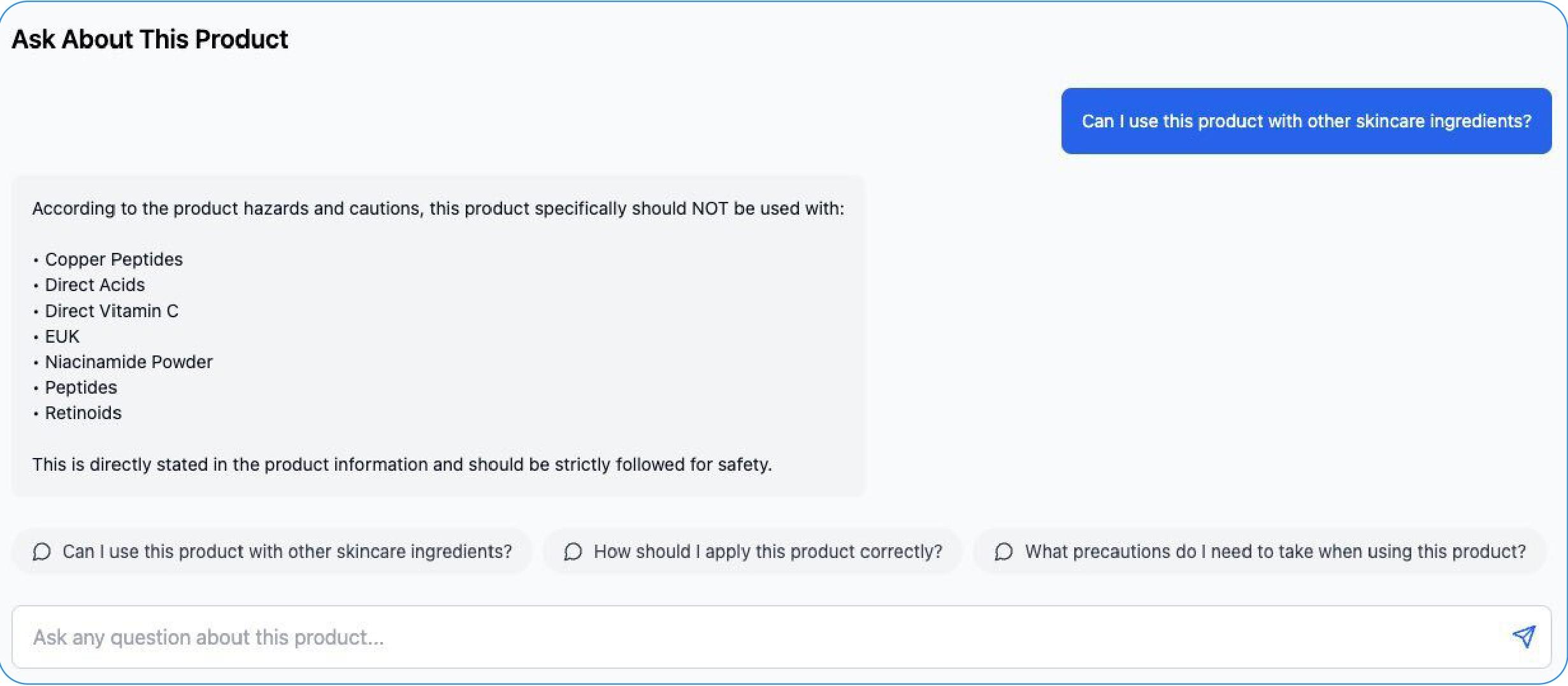 Product Q&A Widget