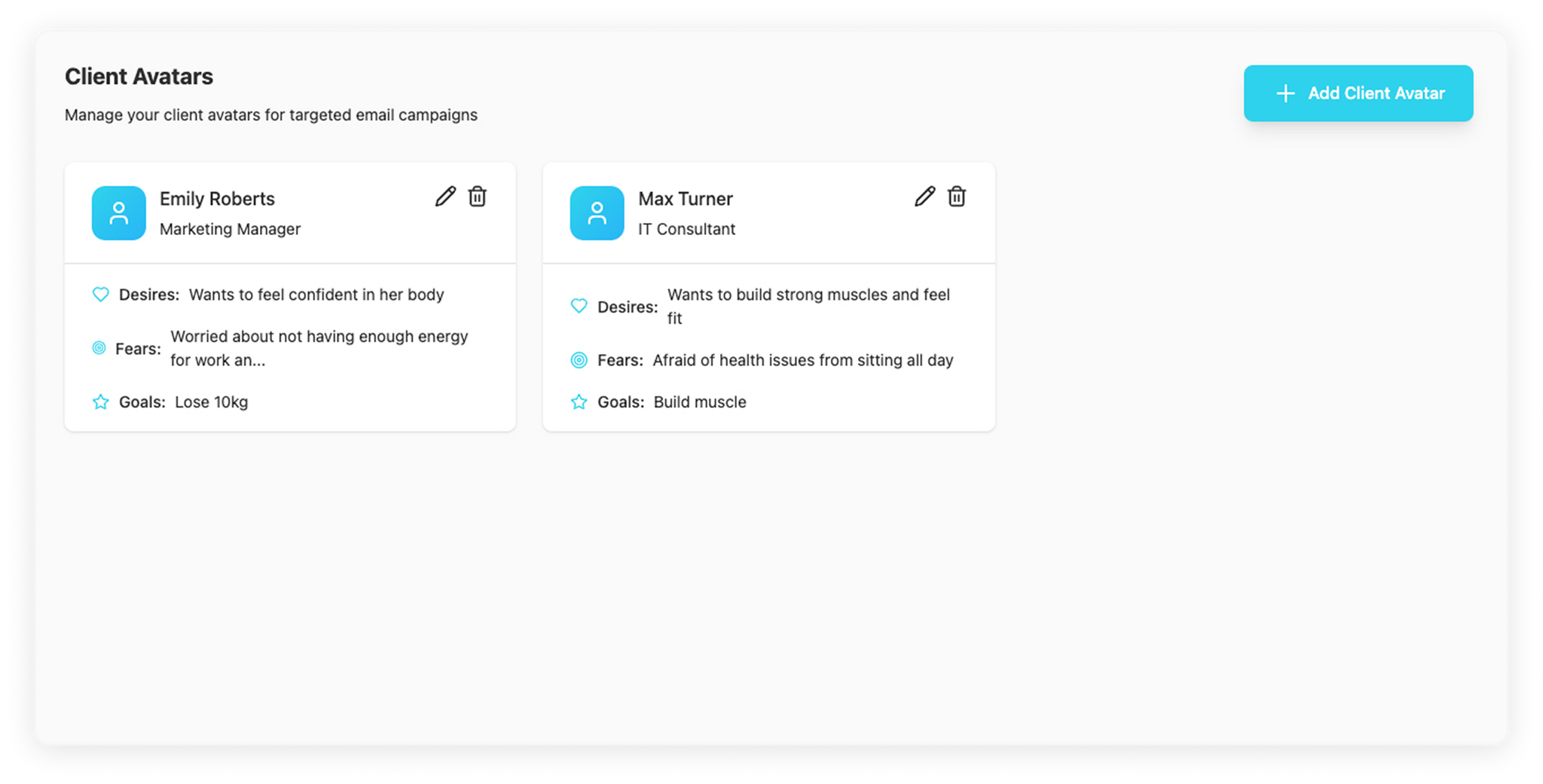 Client Avatar Builder