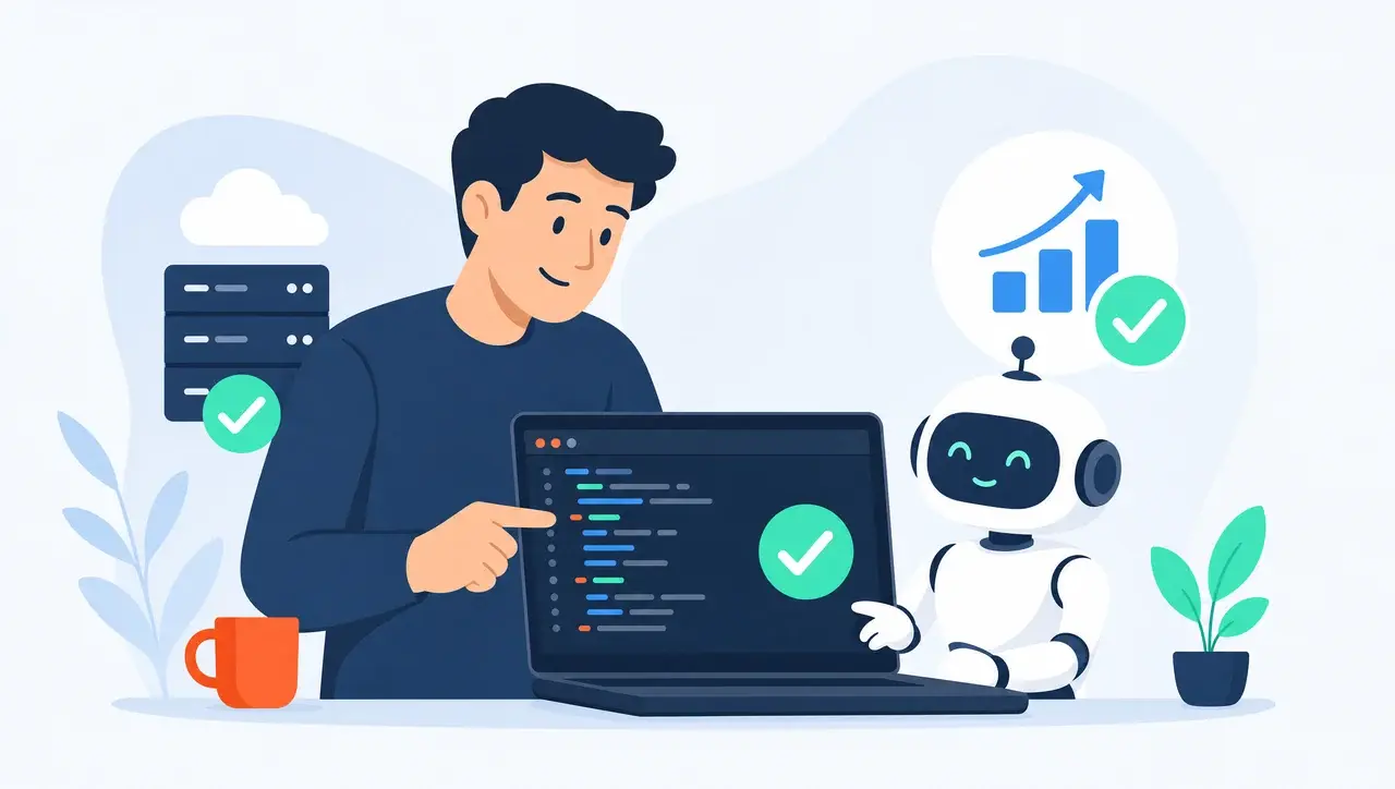 An AI engineer pair-working with a coding agent in production.