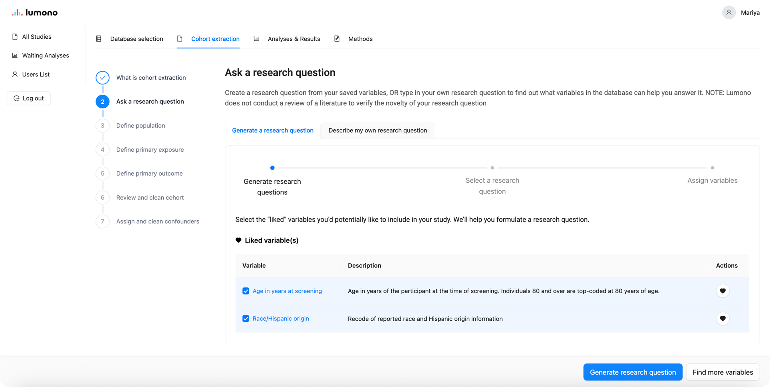 Research Question Generation