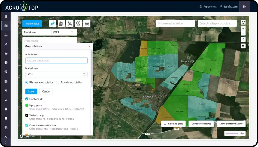 Crop Rotation Map View
