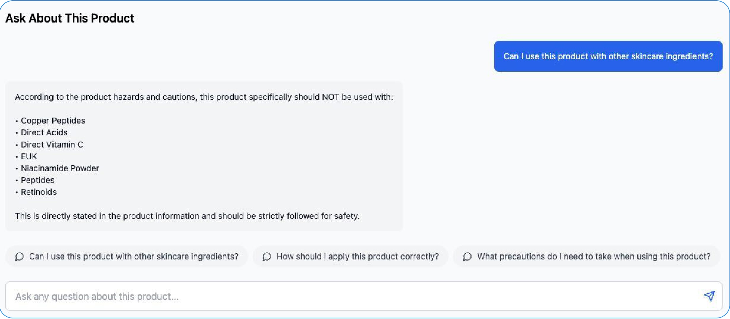 Product Q&A Widget